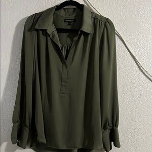 Banana Republic Green Relaxed 3/4 Sleeve Blouse